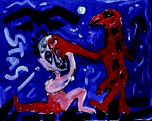 Einblicke in die moderne und zeitgen&ouml;ssische Kunst - hier ein Werk A.R. Pencks - bietet ein Gang durch Dresdens Kunsttempel.